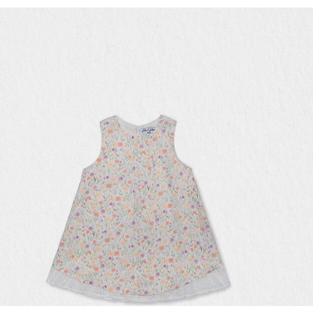 Elise Baby Dress Sleeveless, Flowery Lilac