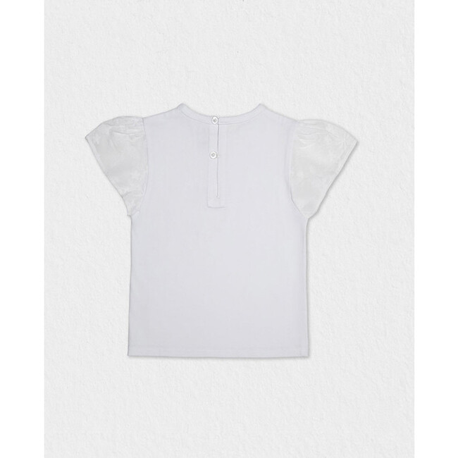 Elara Girl Blouse Short Sleeve, White - Blouses - 2