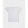 Elara Girl Blouse Short Sleeve, White - Blouses - 2