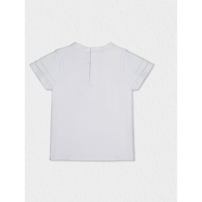 Ebony Girl T-Shirt Short Sleeve, White Flowery Yellow - T-Shirts - 2