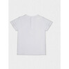 Ebony Girl T-Shirt Short Sleeve, White Flowery Yellow - T-Shirts - 2