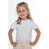 Ebony Girl T-Shirt Short Sleeve, White Flowery Yellow - T-Shirts - 3