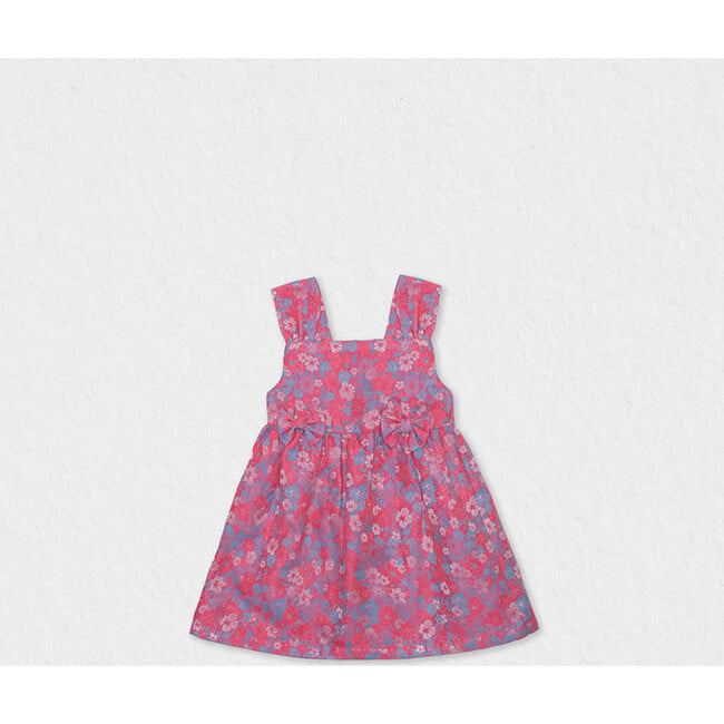 Desiree Baby Dress Sleeveless, Flowery Fuchsia - Dresses - 2