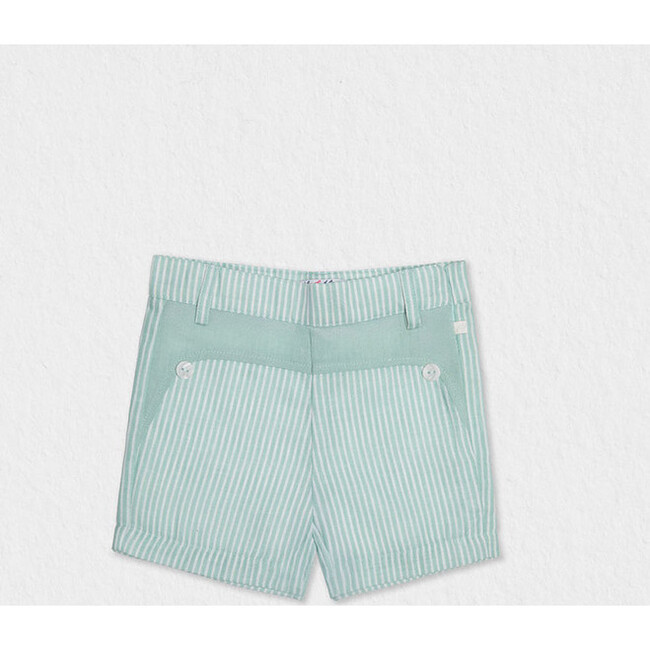 Denis Baby Shorts, Mint Stripes