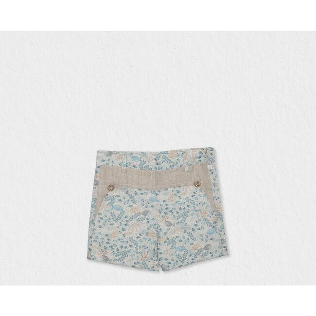 Denis Baby Shorts, Blue Fish