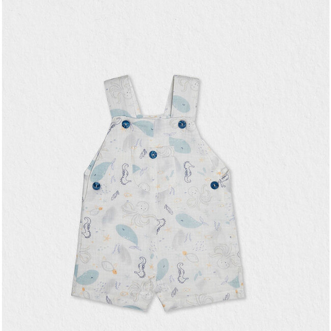 Daniel Baby Dungaree, White Sky Blue