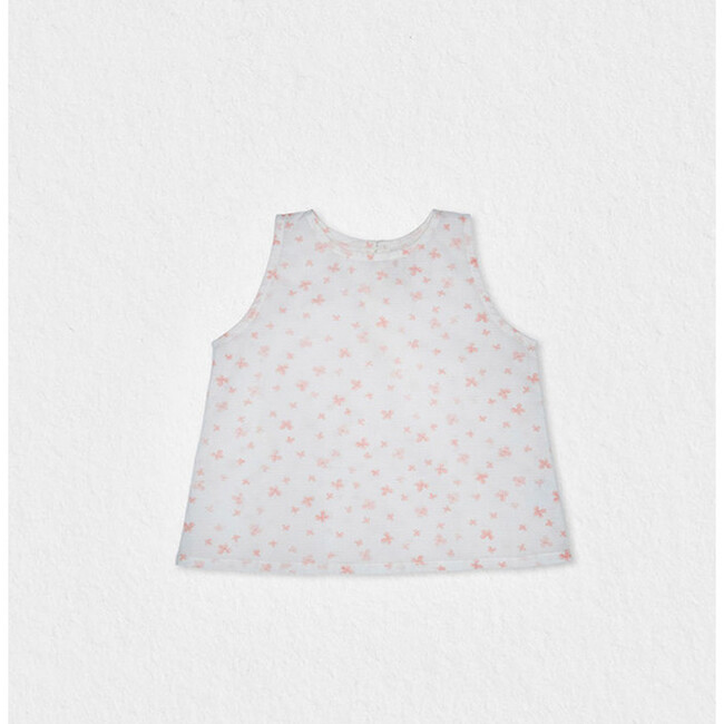 Fleur Baby Blouse Sleeveless, Flowery Pink