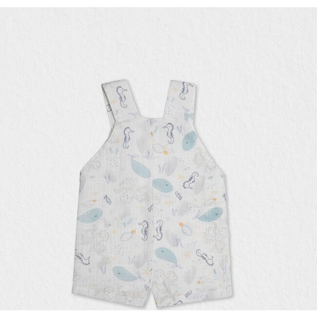 Daniel Baby Dungaree, White Sky Blue - Rompers - 2