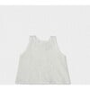 Fleur Baby Blouse Sleeveless, White Plumeti Embroidered - Blouses - 1 - thumbnail