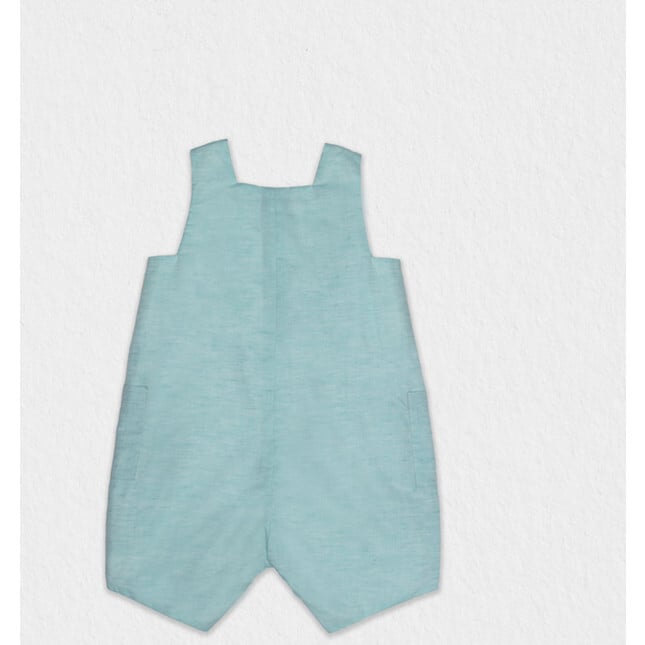 Damien Baby Dungaree Linen, Mint - Rompers - 2