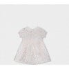 Eva Baby Dress Smock Short Sleeve, Flowery Pink - Dresses - 2