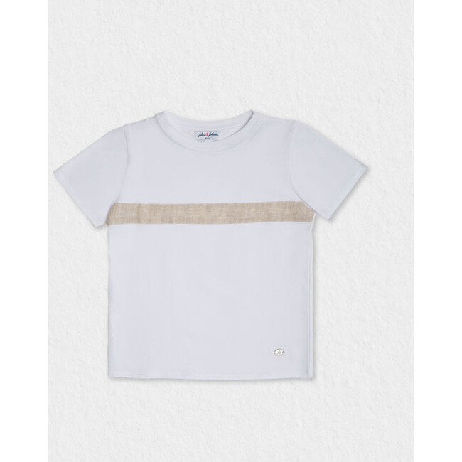 Cederique Boy T-Shirt Short Sleeve, White Beige