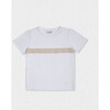 Cederique Boy T-Shirt Short Sleeve, White Beige - T-Shirts - 1 - thumbnail