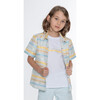 Colin Boy Shirt Short Sleeve, Blue Yellow Summer - Button Downs - 5