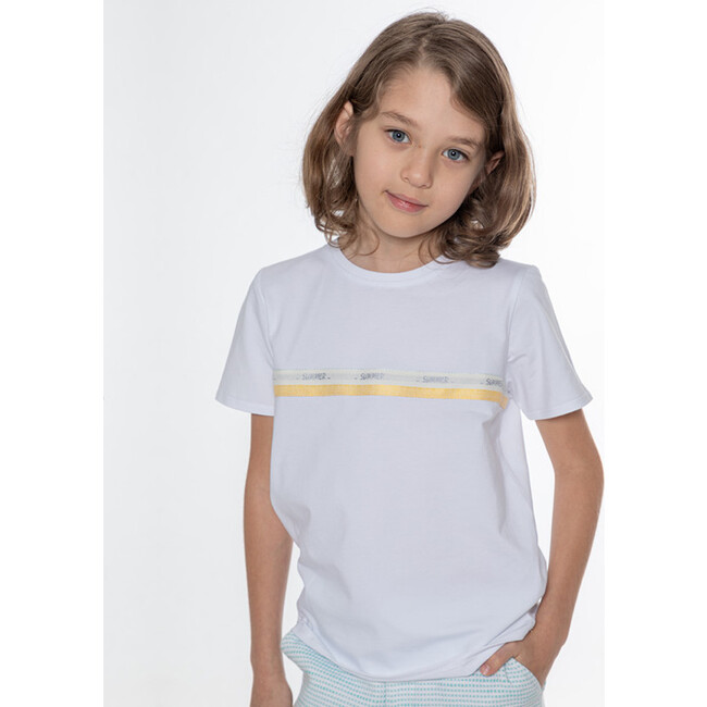 Cederique Boy T-Shirt Short Sleeve, White Summer - T-Shirts - 3