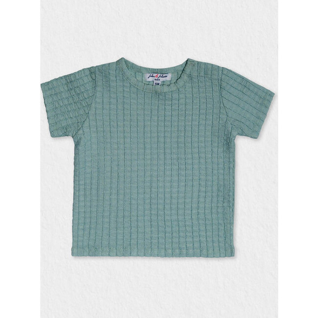 Cederique Boy T-Shirt Short Sleeve, Mint Striped