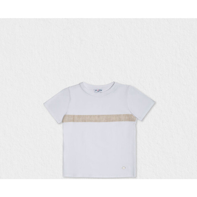 Cederique Baby T-Shirt Short Sleeve, White Beige