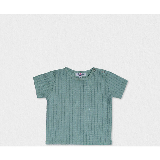 Cederique Baby T-Shirt Short Sleeve, Mint Striped