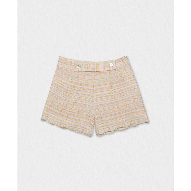 CaiSSy Girl Shorts Tweed, Beige Green Tweed