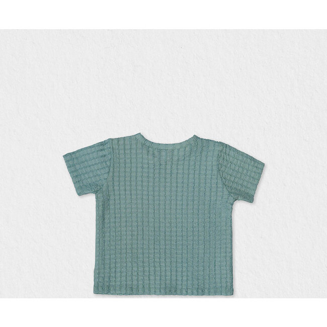 Cederique Baby T-Shirt Short Sleeve, Mint Striped - T-Shirts - 2