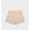 CaiSSy Girl Shorts Tweed, Beige Green Tweed - Shorts - 2