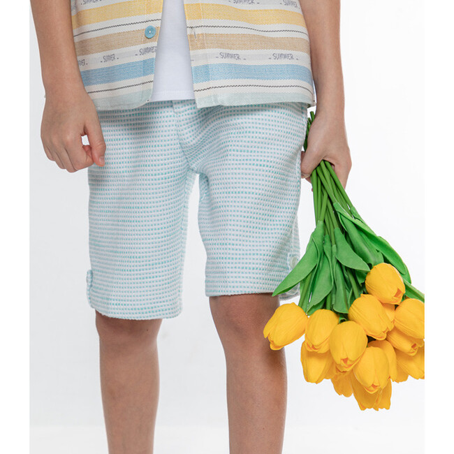 Billy Boy Shorts Tweed, Sky Blue - Shorts - 3