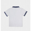 Brandan Boy Polo SS, White Navy Blue Fantasy - Polo Shirts - 2