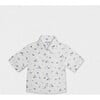 Batiste Baby Boy Shirt SS Cotton, White Blue Ship - Button Downs - 1 - thumbnail