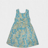 Bella Girl Dress Sleeveless, Blue Yellow - Dresses - 2