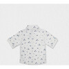 Batiste Baby Boy Shirt SS Cotton, White Blue Ship - Button Downs - 2