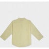 Azad Baby Boy Shirt LS Linen, Pastel Yellow Openwork - Button Downs - 2