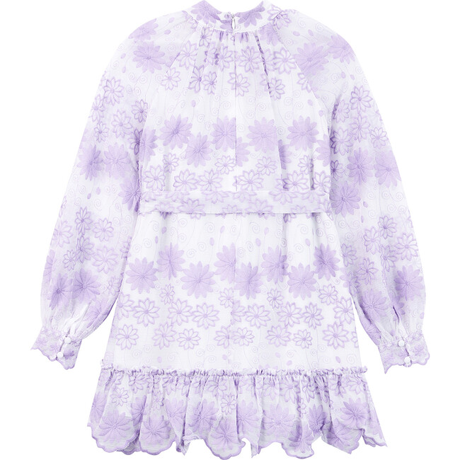 Lena Embroidered Mini Dress, Purple - Dresses - 3