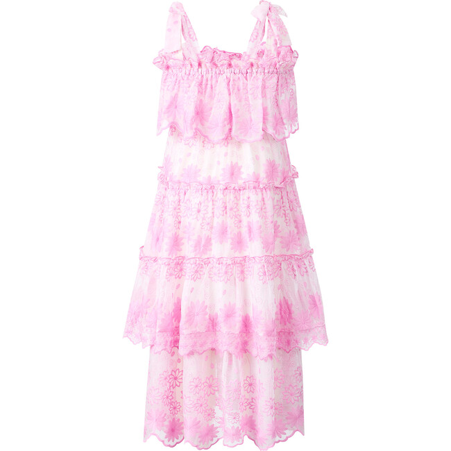 Lena Embroidered Maxi Dress, Pink - Dresses - 3