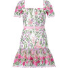 Clara Embroidered Mini Dress, Floral - Dresses - 3