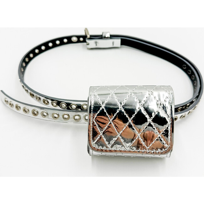 Charlotte Belt Bag, Silver - Bags - 2