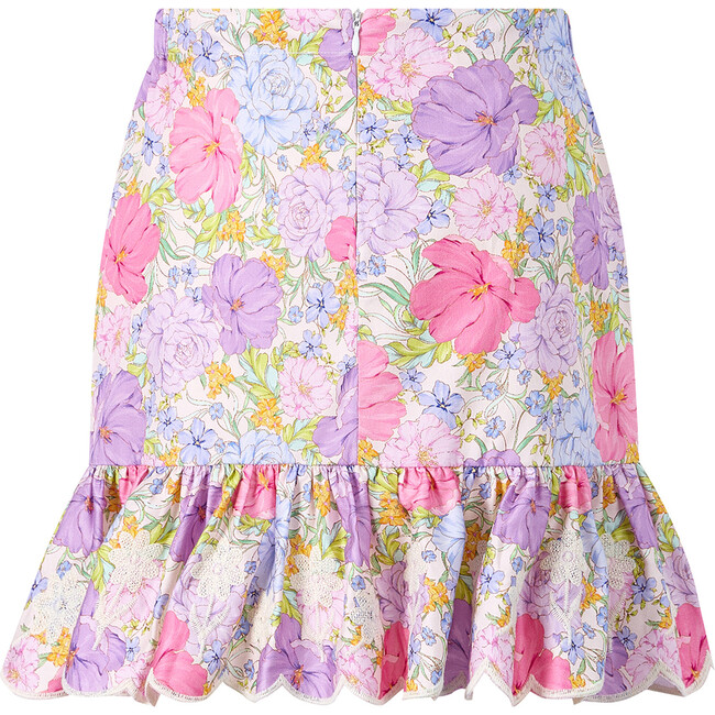 Charlotte Embroidered Mini Skirt, Floral - Skirts - 3