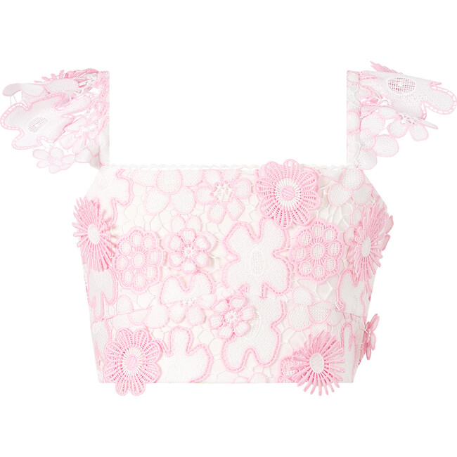 Amara Embroidered Top, Pink