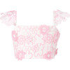 Amara Embroidered Top, Pink - Blouses - 1 - thumbnail