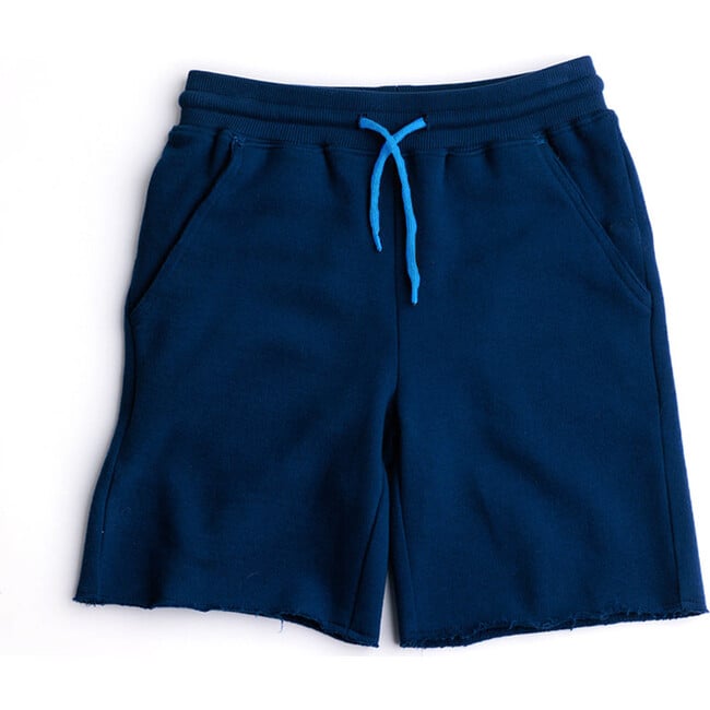 Unisex Coed Cut-Off Shorts, Blue Depths