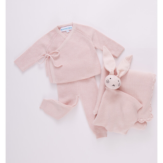 Knit Organic Cotton 4-Piece Baby Gift Set, Rosewater - Mixed Apparel Set - 1