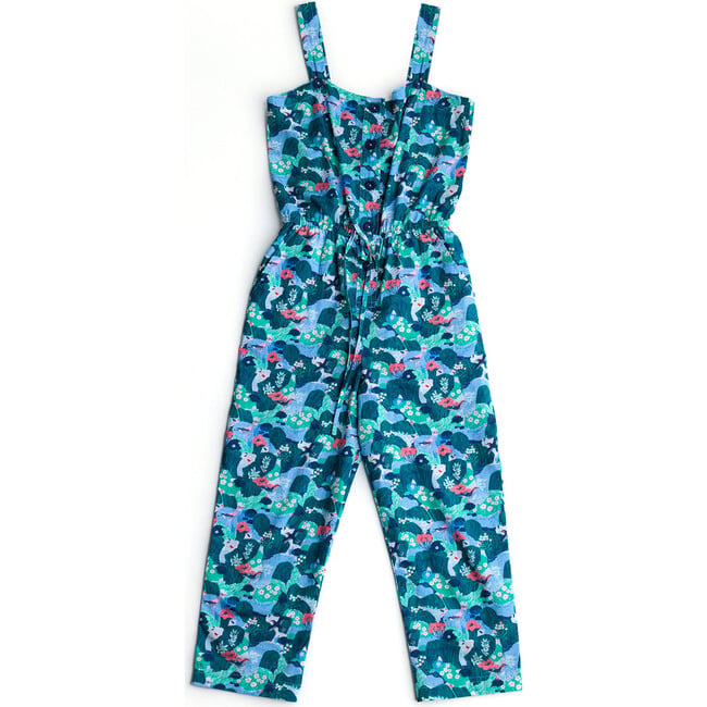 Jessie Easy Fit Sleeveless Drawstring Waist Straight Leg Jumpsuit, Salt Marsh