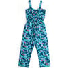 Jessie Easy Fit Sleeveless Drawstring Waist Straight Leg Jumpsuit, Salt Marsh - Rompers - 1 - thumbnail