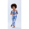 Jessie Easy Fit Sleeveless Drawstring Waist Straight Leg Jumpsuit, Shibori - Rompers - 2