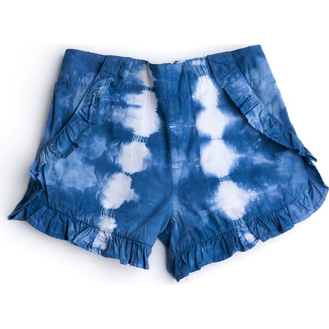 Jamie Pull-On Comfort Fit Ruffle Trim Shorts, Shibori