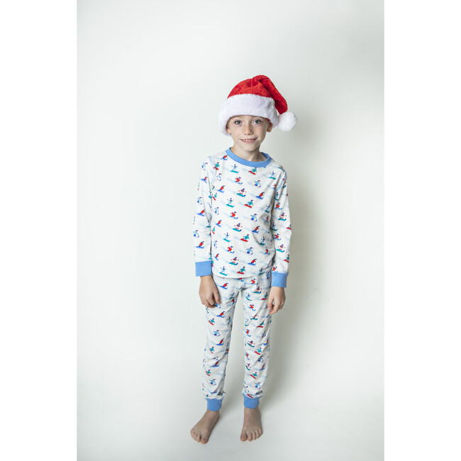 Kids Holiday 3-Piece Pajama Set, WHT Penguins - Pajamas - 2