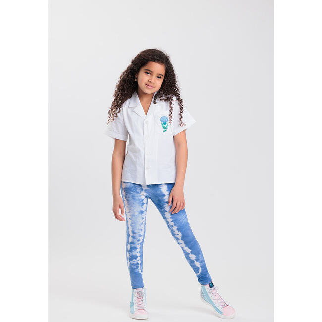 Deedee Bold Print Cotton Modal Jersey Legging, Shibori - Leggings - 2
