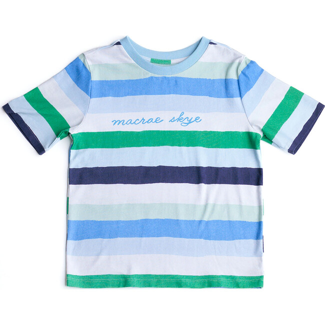 Caden Stripes Easy Fit Crew Neck Short Sleeve, Hampton Stripe