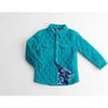 Harrison Quilted Corduroy Long Sleeve Shirt, Columbia Green - Shirts - 1 - thumbnail