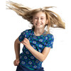 Carlee Cotton Blend Easy Fit Crew Neck Short Sleeve T-Shirt, Blue Poppy - T-Shirts - 2