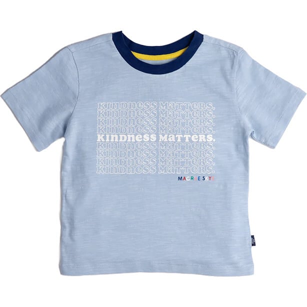 Caden Graphic Print Easy Fit Crew Neck Short Sleeve T-Shirt, Kindness Matters